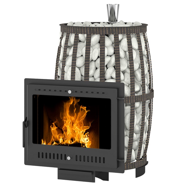 Печь ВЕЗУВИЙ Легенда Русский пар Ковка 24 Панорама "М"