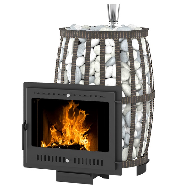 Печь ВЕЗУВИЙ Легенда Русский пар Ковка 18 Панорама "М"