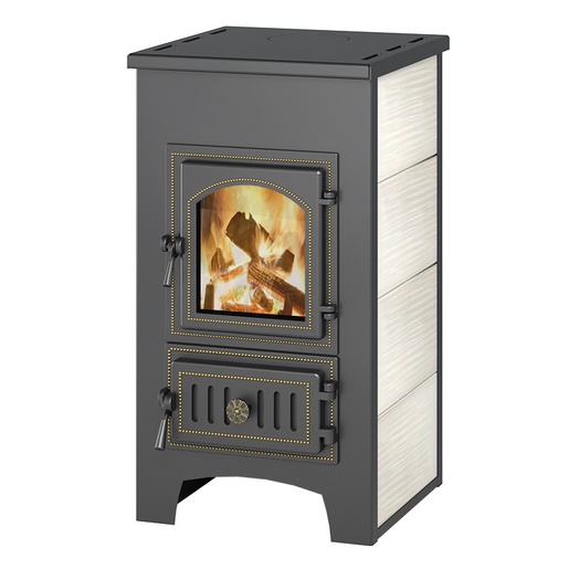 Печь-Камин ВЕЗУВИЙ ПК-01 (270) беж. 9 кВт (150 м3) Ø 115 мм